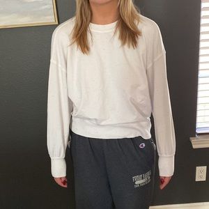 Lululemon hoodie. White with tiny rainbow speckles